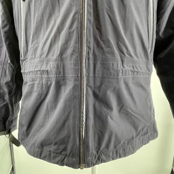 Lands End Navy Blue Zip Out Yellow Liner Outdoor Winter Parka Jacket Coat S - Picture 7 of 11